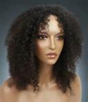 Flair-Virgin Kinky Curly Brazilian Glueless Lacefront Wig.  Best Quality last up to 2 years